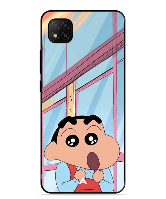 Shinchan Oouo Metal Back Cover Phone Case for Xiaomi Redmi Activ 9
