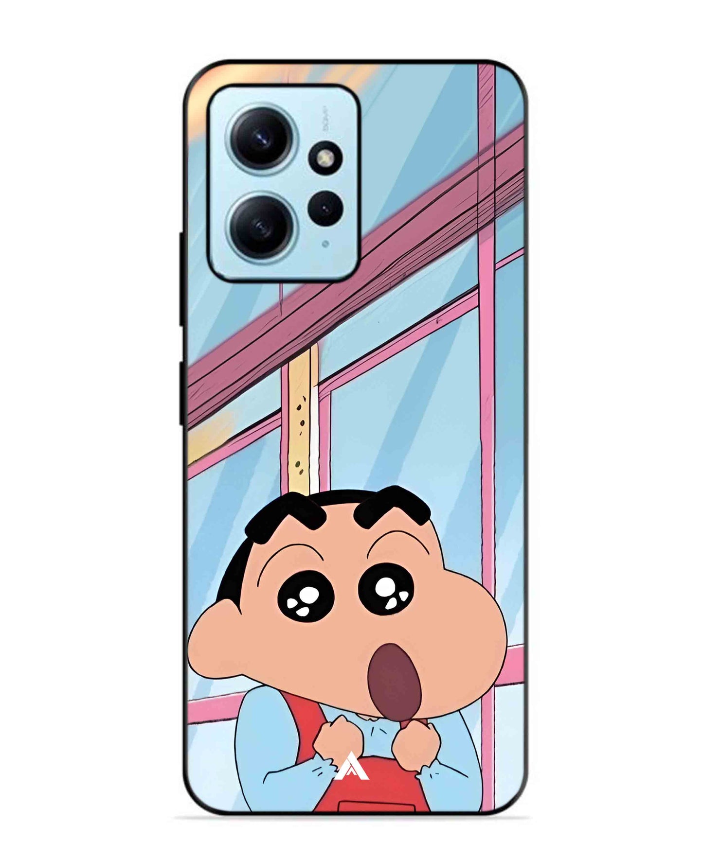Shinchan Oouo Metal Back Cover Phone Case for Xiaomi Redmi Note 12 4G