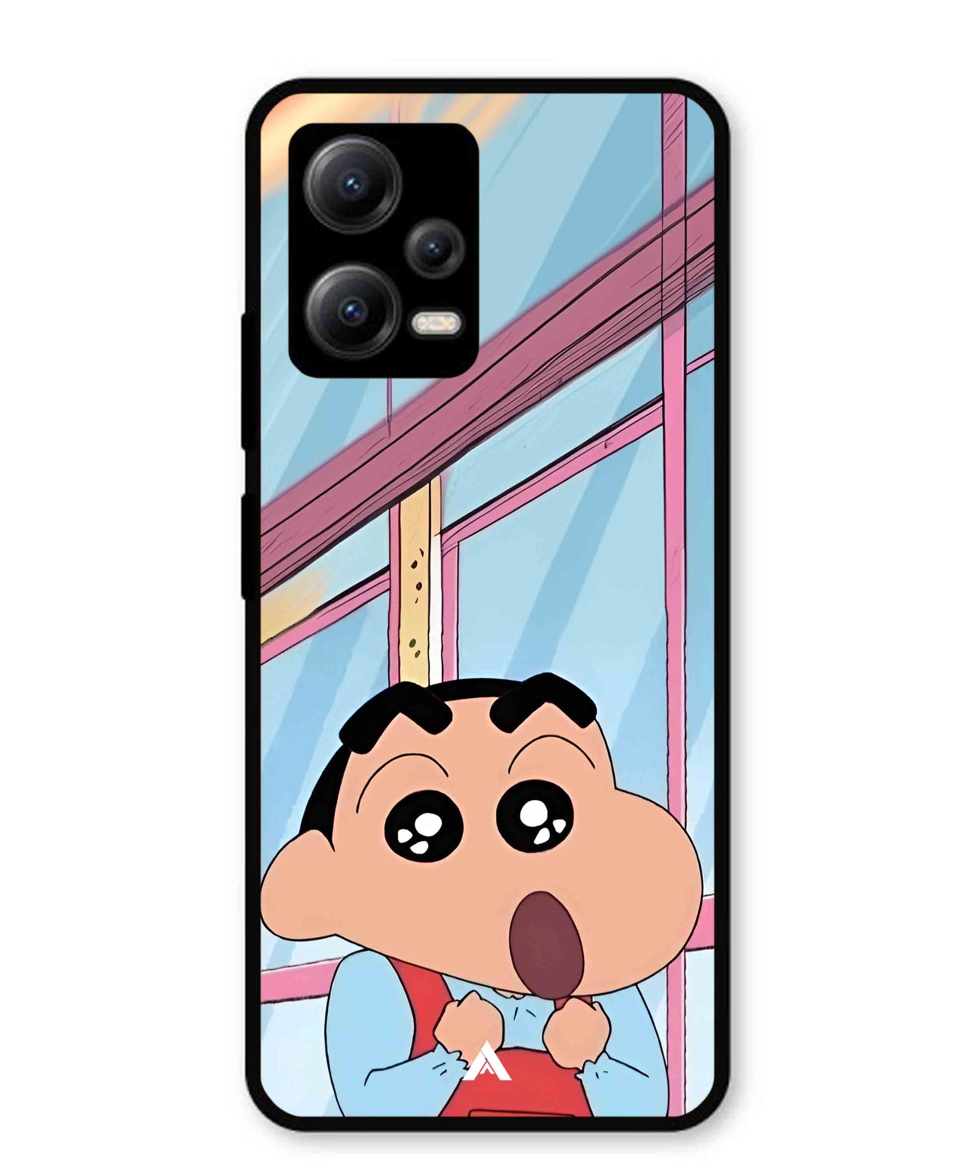 Shinchan Oouo Metal Back Cover Phone Case for Xiaomi Redmi Note 12 5G