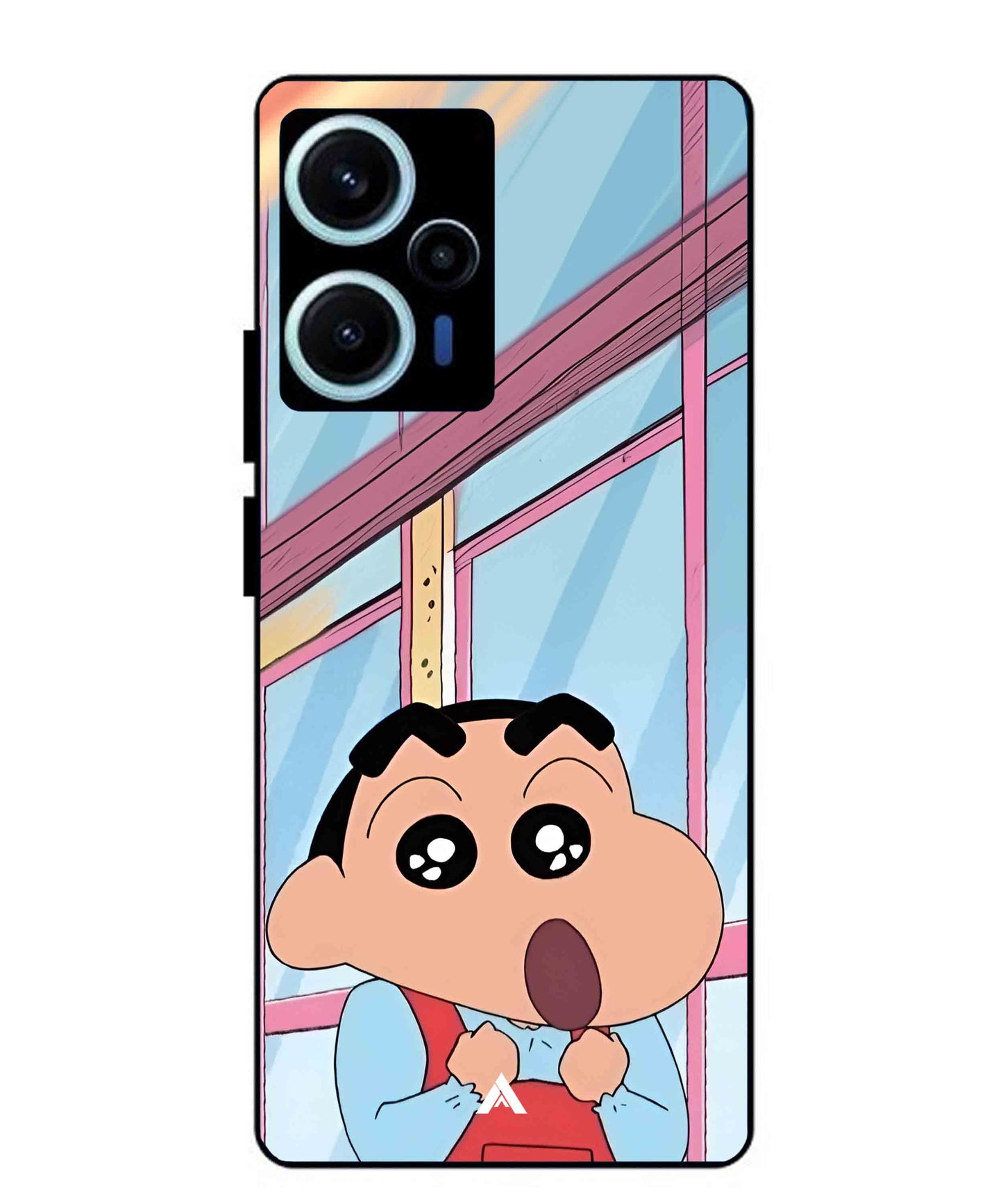 Shinchan Oouo Metal Back Cover Phone Case for Xiaomi Redmi Note 12 Turbo