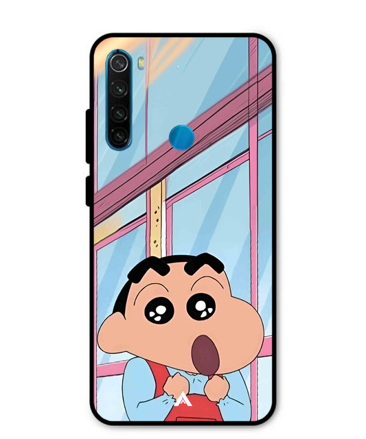 Shinchan Oouo Metal Back Cover Phone Case for Xiaomi Redmi Note 8