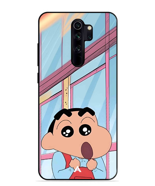 Shinchan Oouo Metal Back Cover Phone Case for Xiaomi Redmi Note 8 Pro