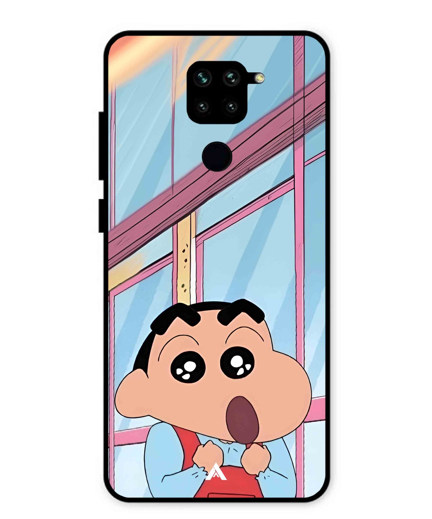 Shinchan Oouo Metal Back Cover Phone Case for Xiaomi Redmi Note 9