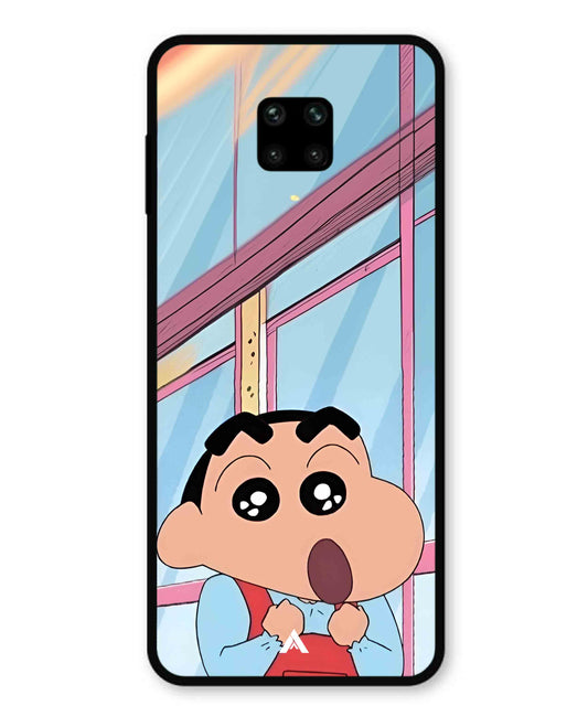 Shinchan Oouo Metal Back Cover Phone Case for Xiaomi Redmi Note 9 Pro Max