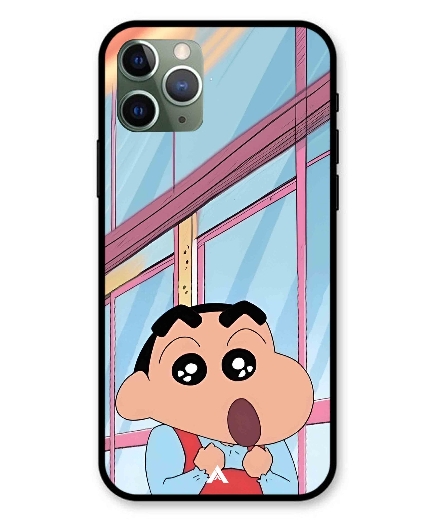 Shinchan Oouo Metal Back Cover Phone Case for iPhone 11 Pro