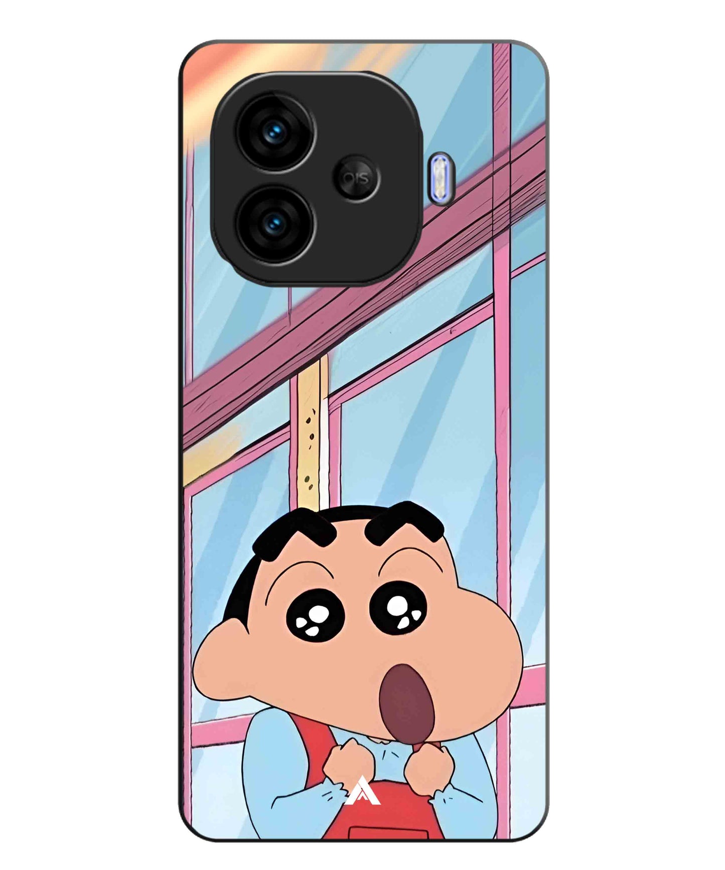 Shinchan Oouo Metal Back Cover Phone Case for iQOO Neo 10r