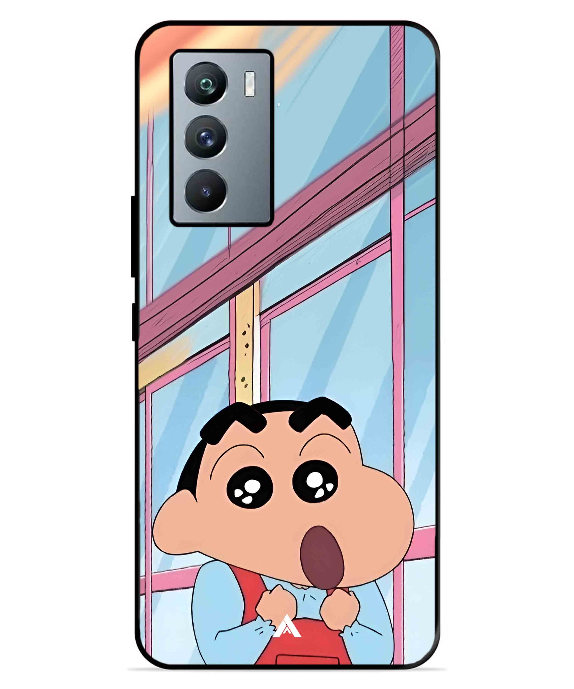 Shinchan Oouo Metal Back Cover Phone Case for iQOO Neo 5s