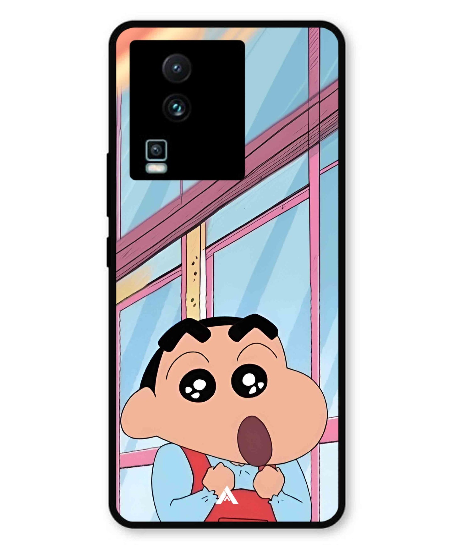 Shinchan Oouo Metal Back Cover Phone Case for iQOO Neo 7