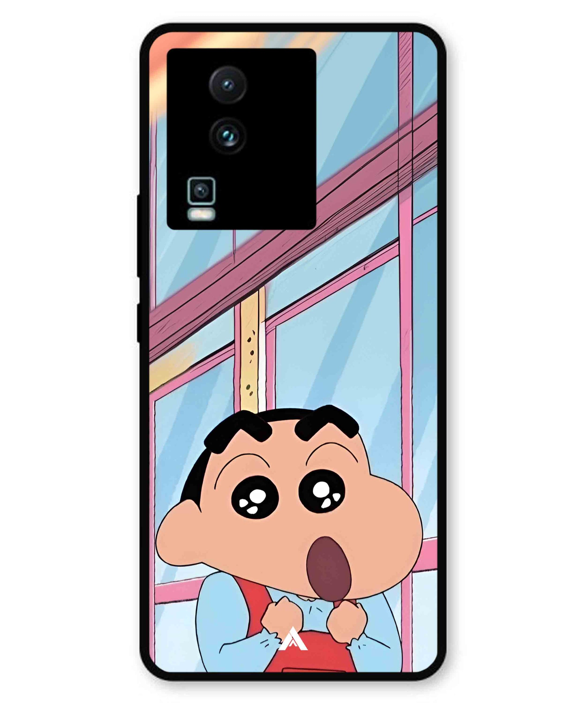 Shinchan Oouo Metal Back Cover Phone Case for iQOO Neo 7 Pro