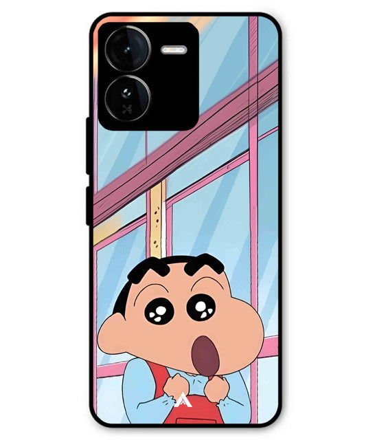 Shinchan Oouo Metal Back Cover Phone Case for iQOO Z9