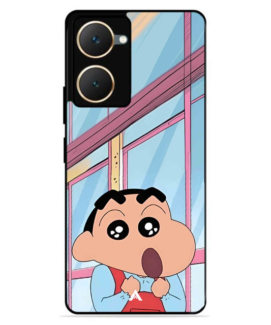 Shinchan Oouo Metal Back Cover Phone Case for iQOO Z9 Lite