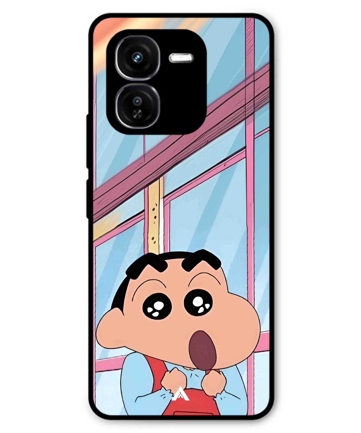 Shinchan Oouo Metal Back Cover Phone Case for iQOO Z9x