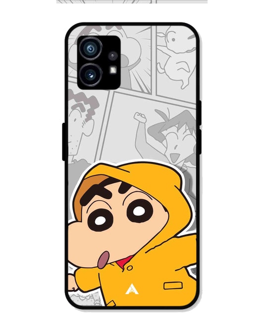 Shinchan Raincoat Metal Back Cover Phone Case for Nothing Phone 1