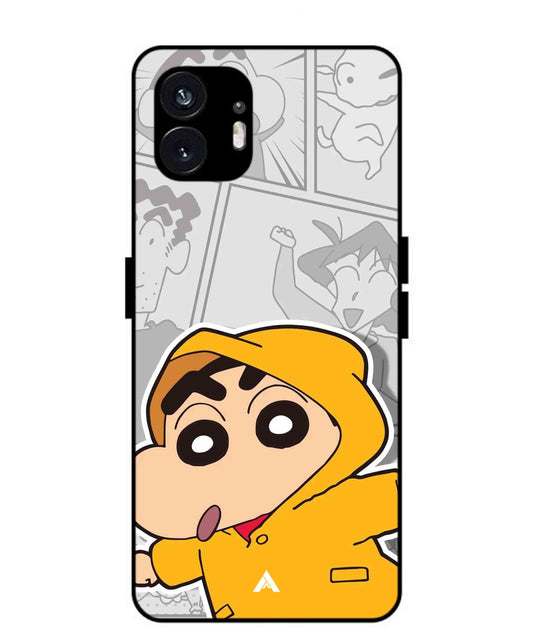 Shinchan Raincoat Metal Back Cover Phone Case for Nothing Phone 2a