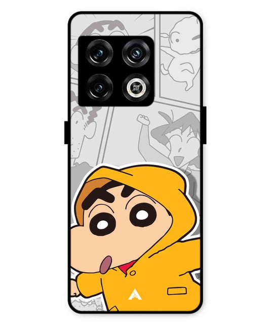 Shinchan Raincoat Metal Back Cover Phone Case for Oneplus 10 Pro