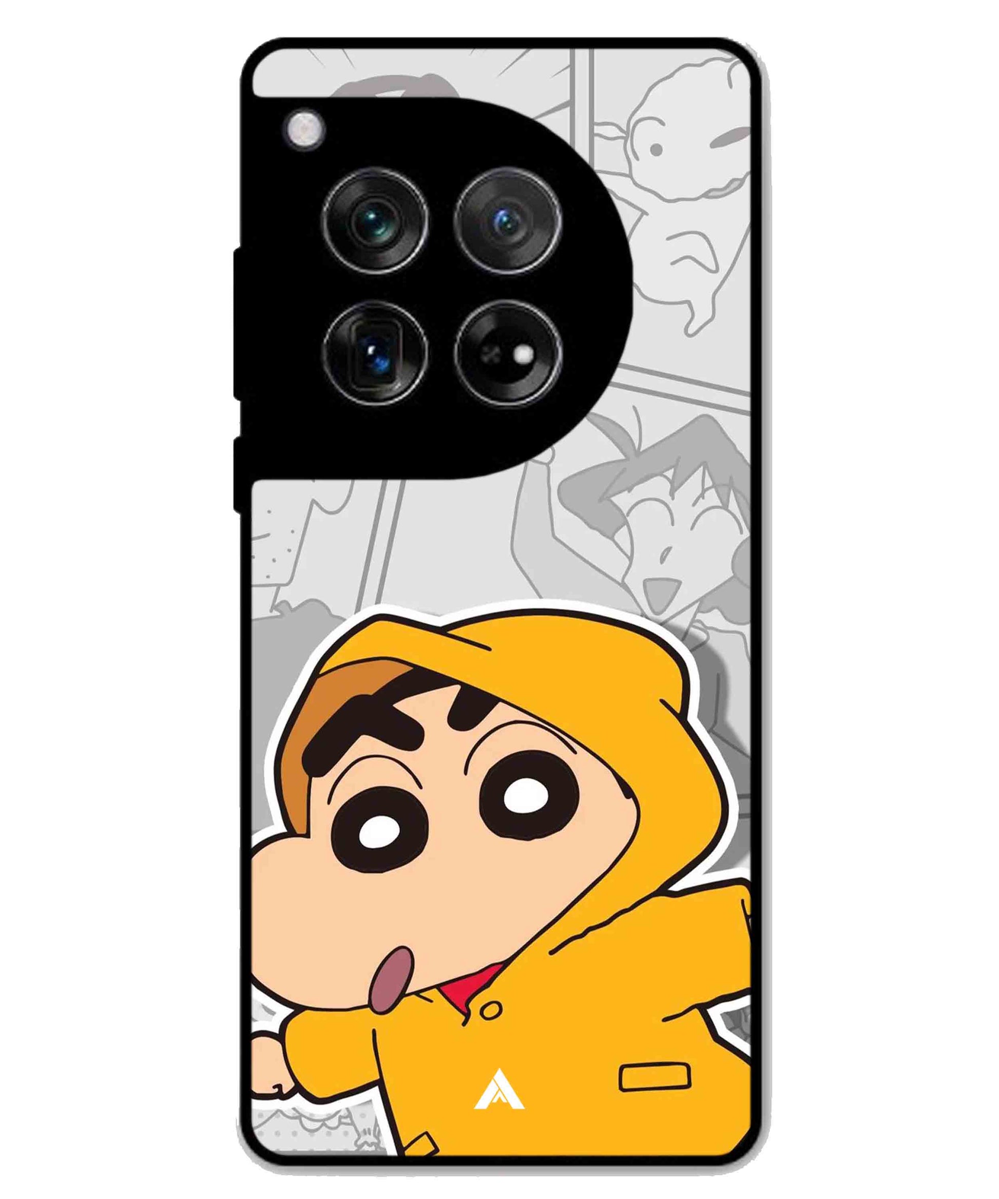 Shinchan Raincoat Metal Back Cover Phone Case for Oneplus 11R