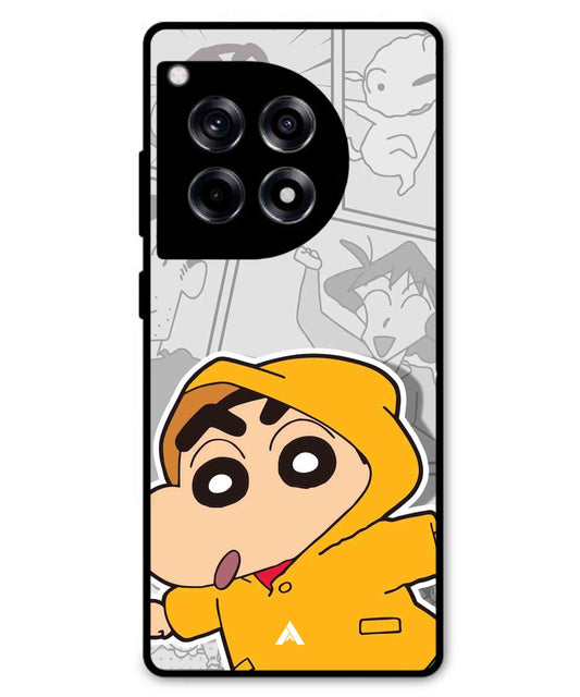 Shinchan Raincoat Metal Back Cover Phone Case for Oneplus 12R