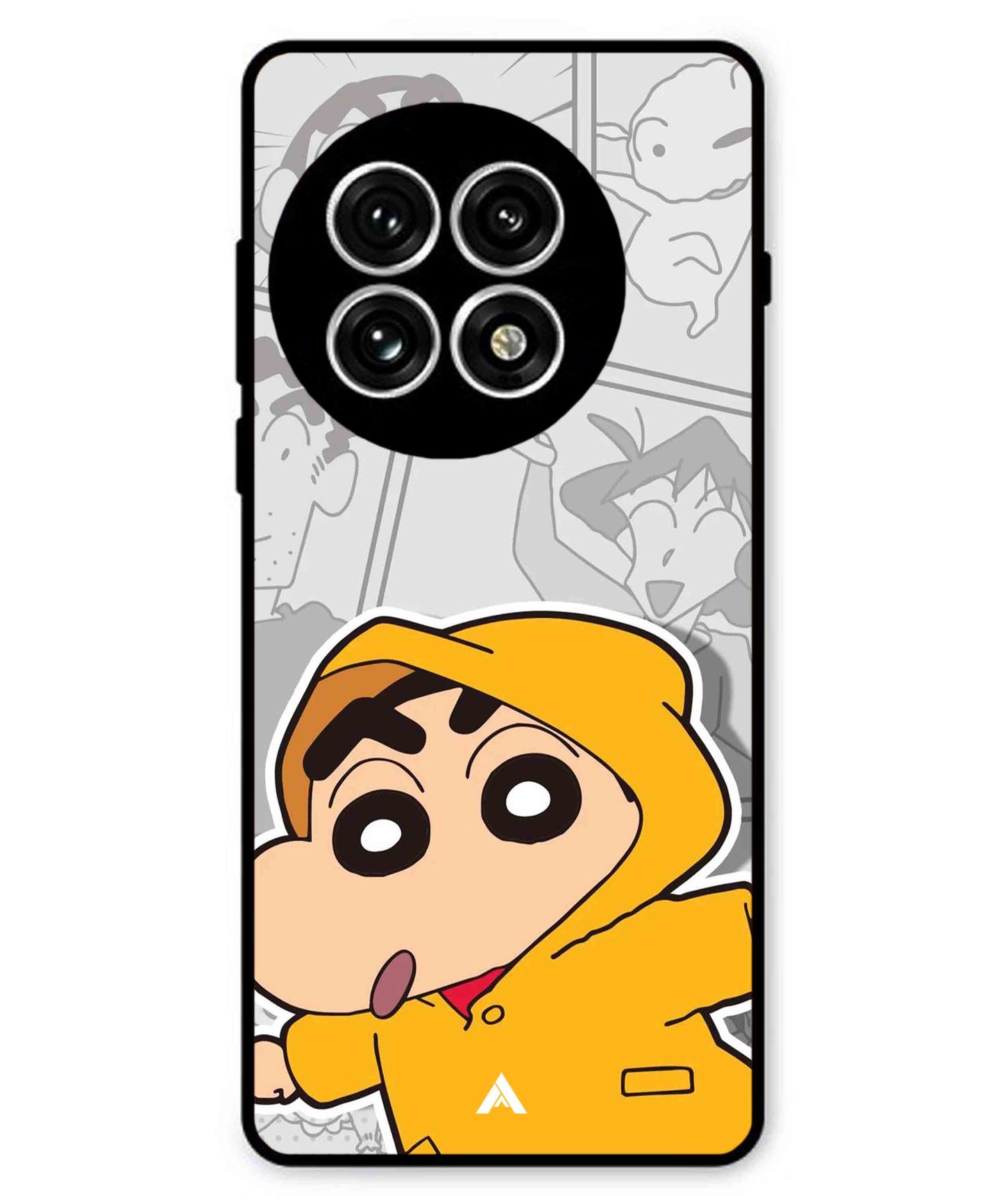 Shinchan Raincoat Metal Back Cover Phone Case for Oneplus 13R