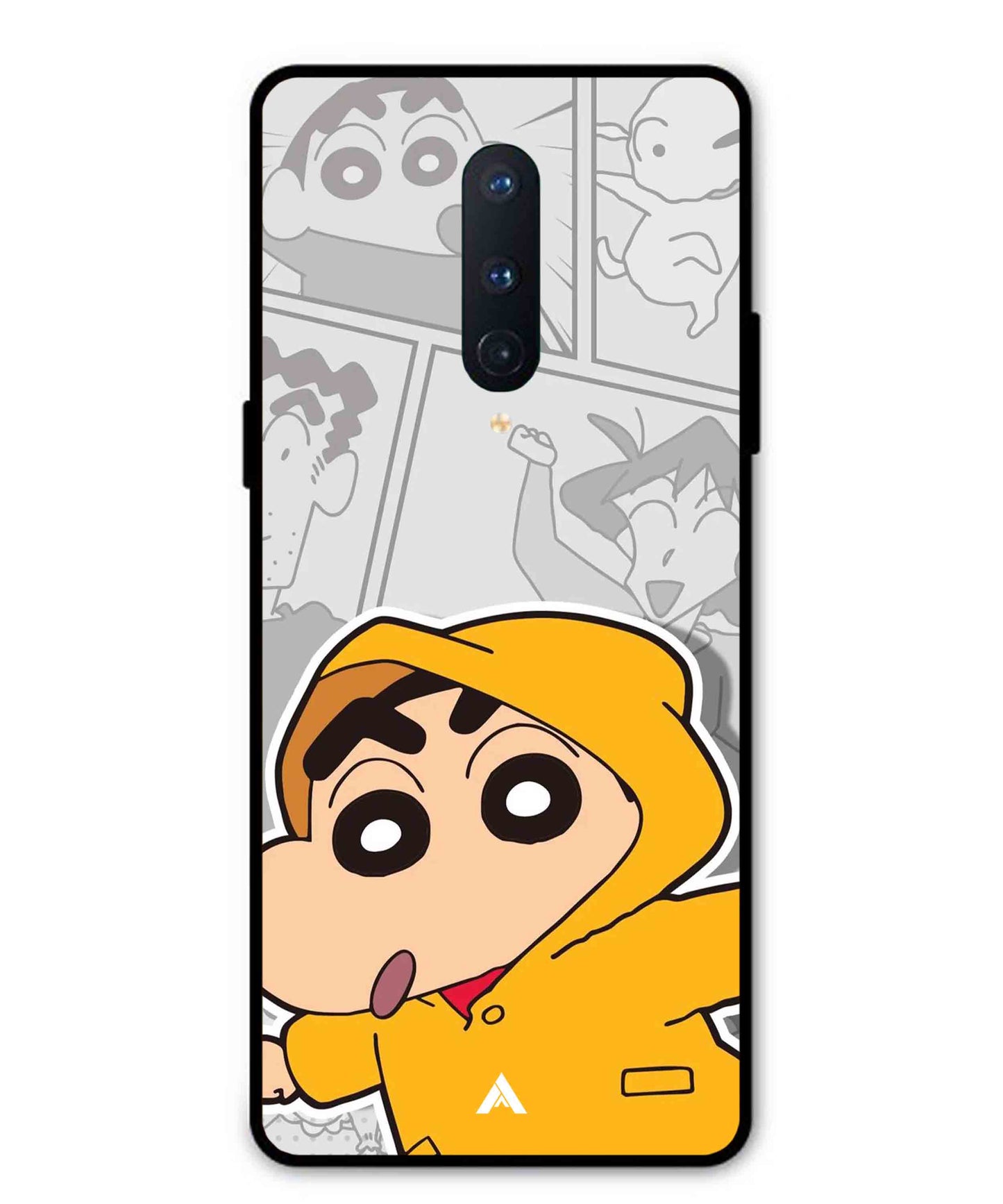 Shinchan Raincoat Metal Back Cover Phone Case for Oneplus 8