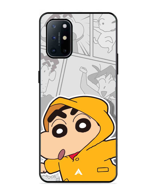 Shinchan Raincoat Metal Back Cover Phone Case for Oneplus 8T