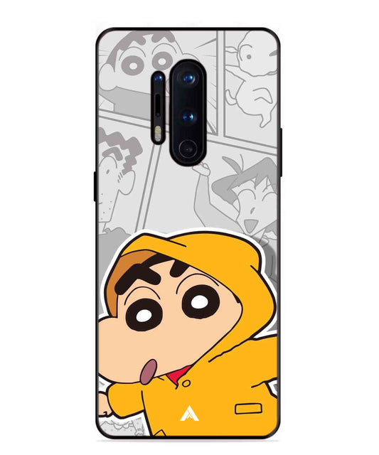 Shinchan Raincoat Metal Back Cover Phone Case for Oneplus 8 Pro