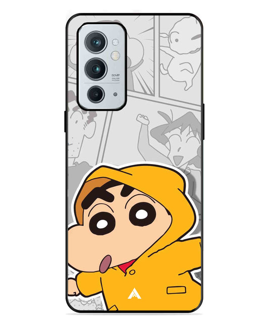 Shinchan Raincoat Metal Back Cover Phone Case for Oneplus 9RT