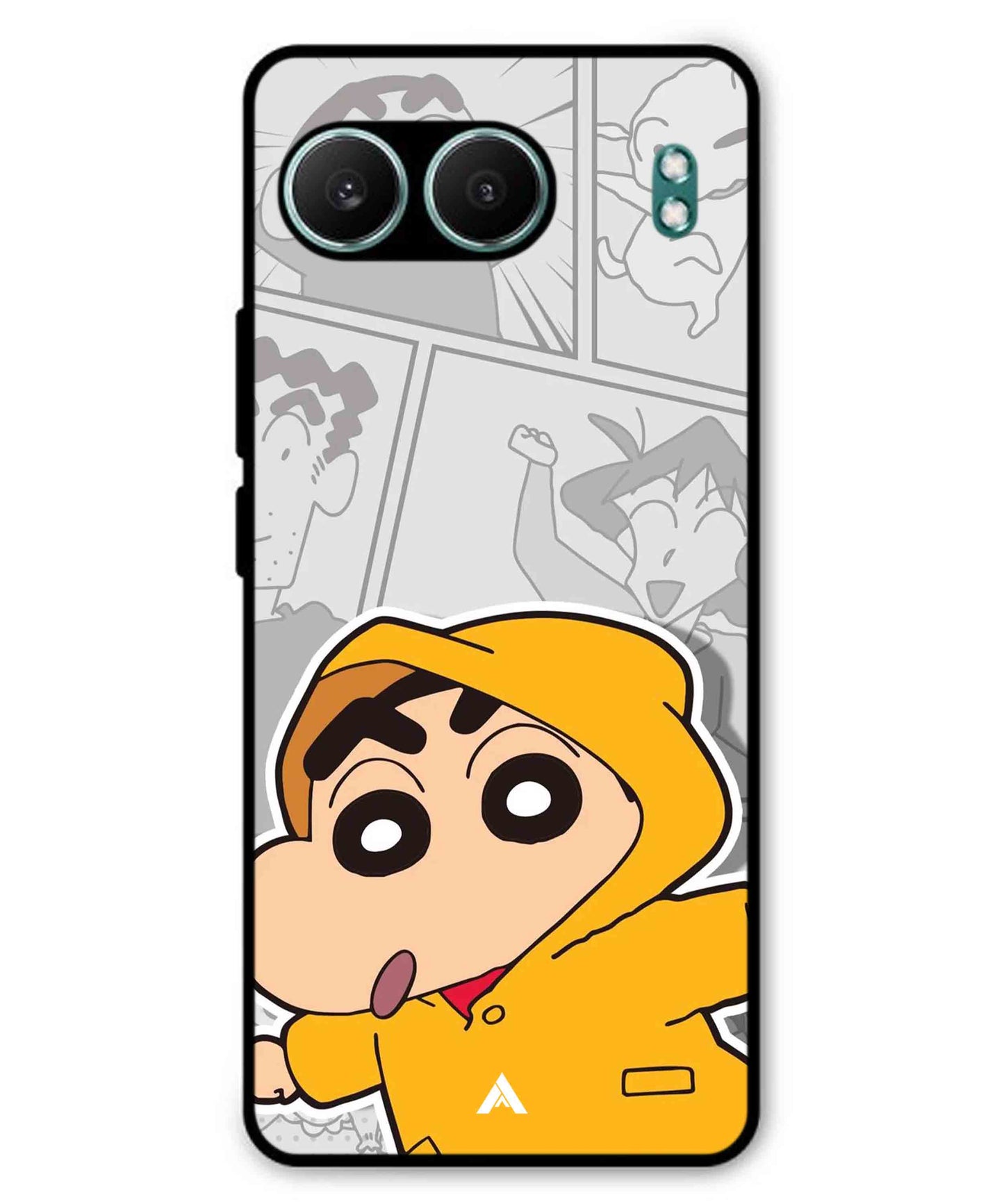 Shinchan Raincoat Metal Back Cover Phone Case for Oneplus Nord 4