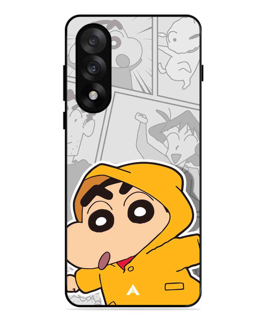 Shinchan Raincoat Metal Back Cover Phone Case for Oneplus Nord 5