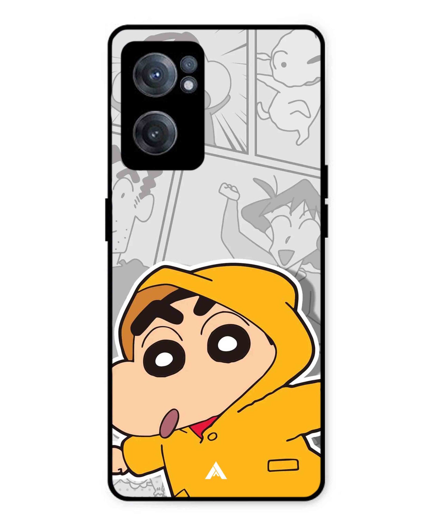 Shinchan Raincoat Metal Back Cover Phone Case for Oneplus Nord CE 2