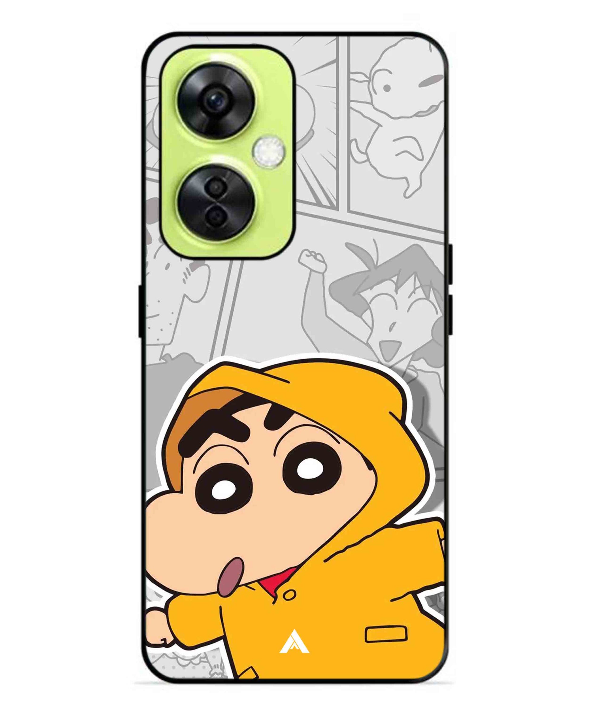 Shinchan Raincoat Metal Back Cover Phone Case for Oneplus Nord CE 3 Lite