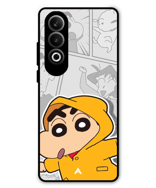 Shinchan Raincoat Metal Back Cover Phone Case for Oneplus Nord CE 4