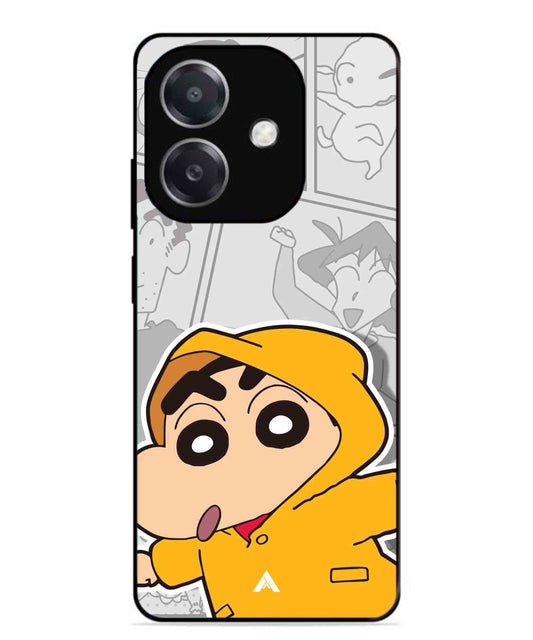 Shinchan Raincoat Metal Back Cover Phone Case for Oppo A3