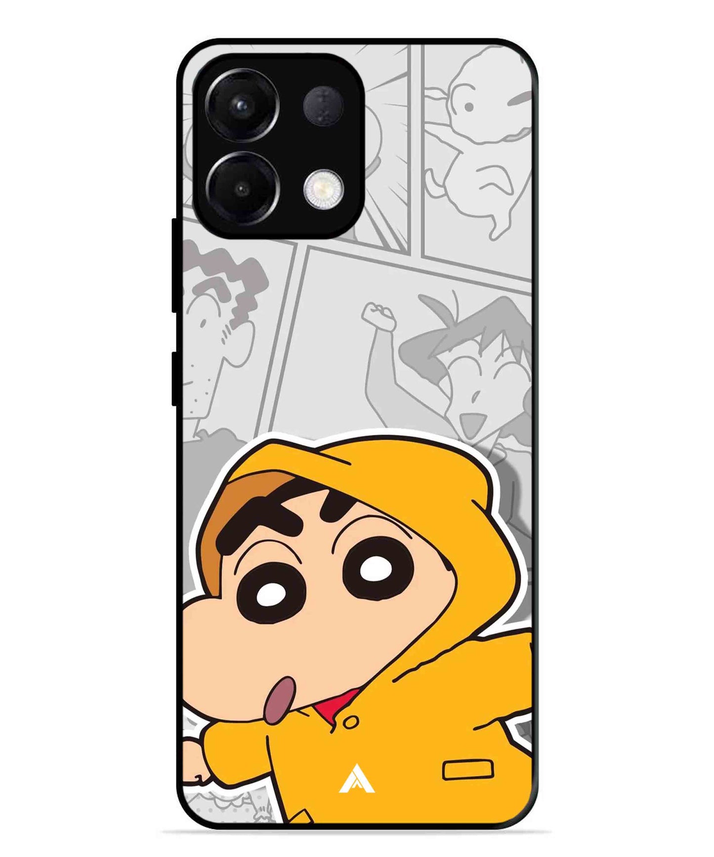 Shinchan Raincoat Metal Back Cover Phone Case for Oppo K13