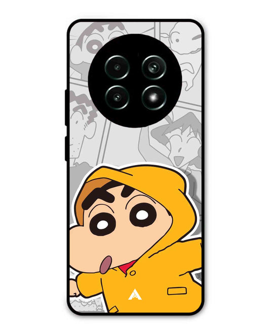 Shinchan Raincoat Metal Back Cover Phone Case for Realme 13 Pro Plus