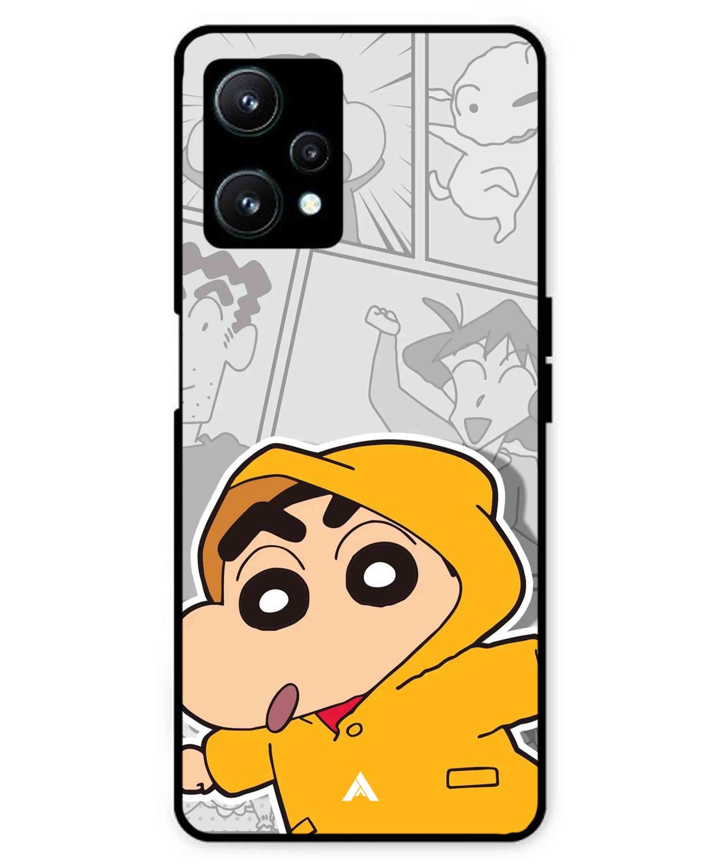 Shinchan Raincoat Metal Back Cover Phone Case for Realme 9 SE