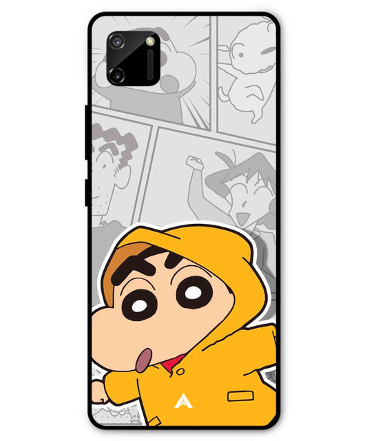 Shinchan Raincoat Metal Back Cover Phone Case for Realme C11