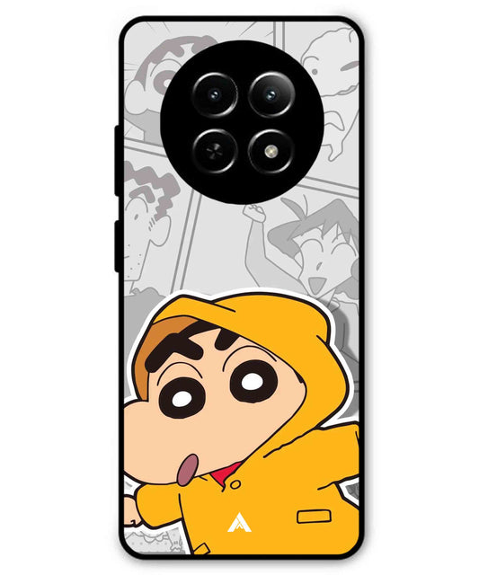 Shinchan Raincoat Metal Back Cover Phone Case for Realme C65