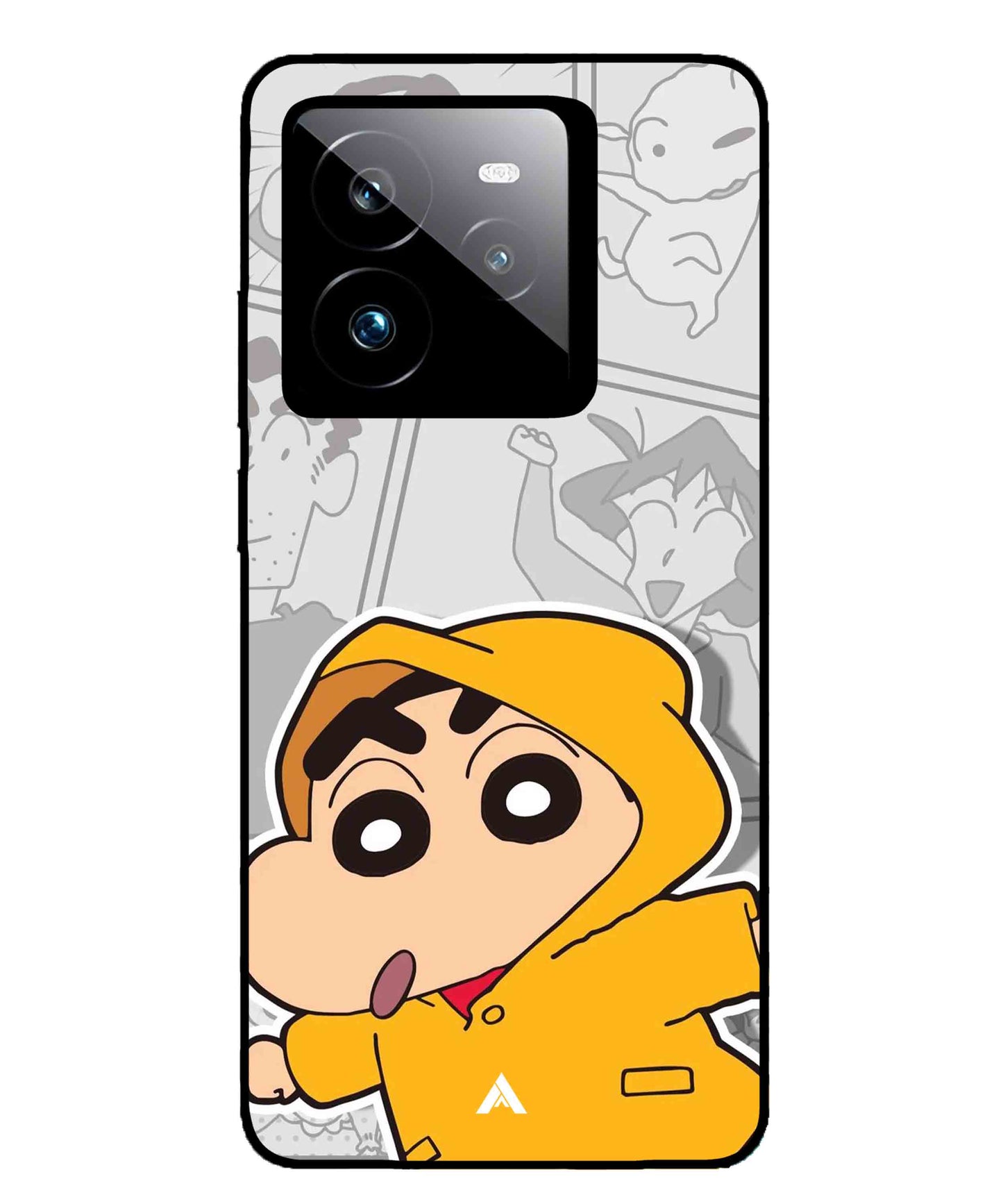 Shinchan Raincoat Metal Back Cover Phone Case for Realme GT 7 Pro