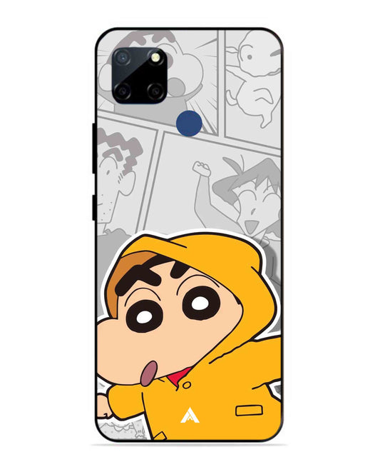 Shinchan Raincoat Metal Back Cover Phone Case for Realme Narzo 20