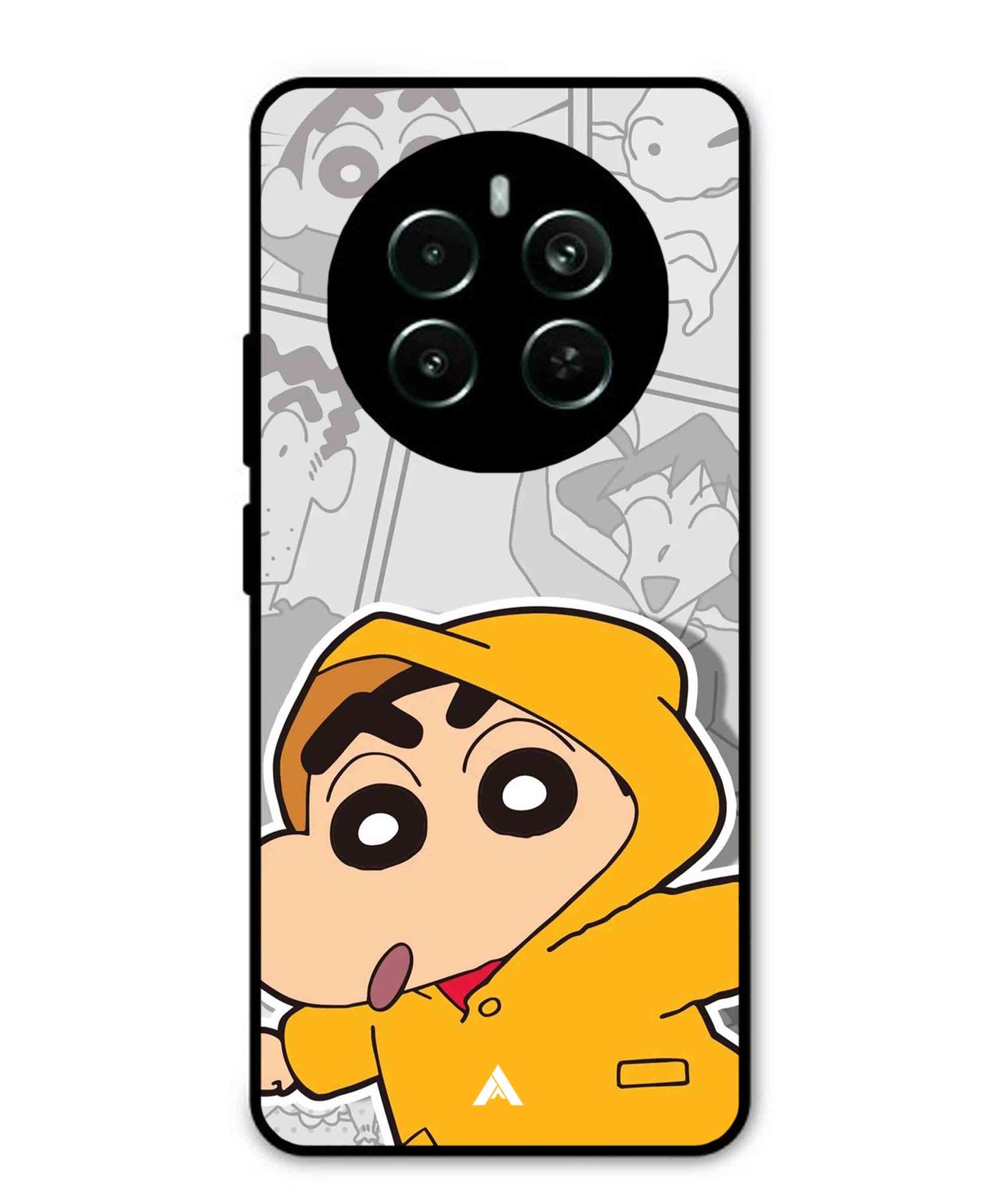 Shinchan Raincoat Metal Back Cover Phone Case for Realme Narzo 70