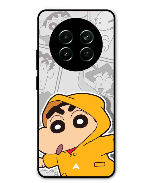 Shinchan Raincoat Metal Back Cover Phone Case for Realme Narzo 70X