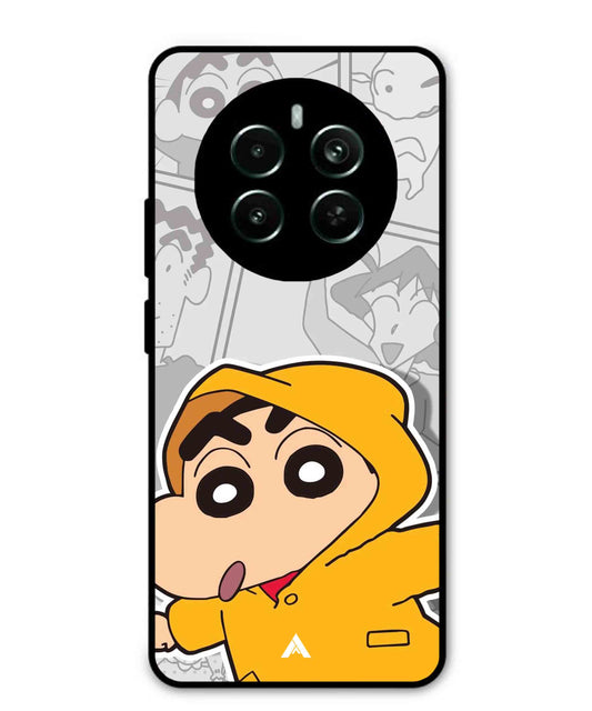 Shinchan Raincoat Metal Back Cover Phone Case for Realme Narzo 70 Pro
