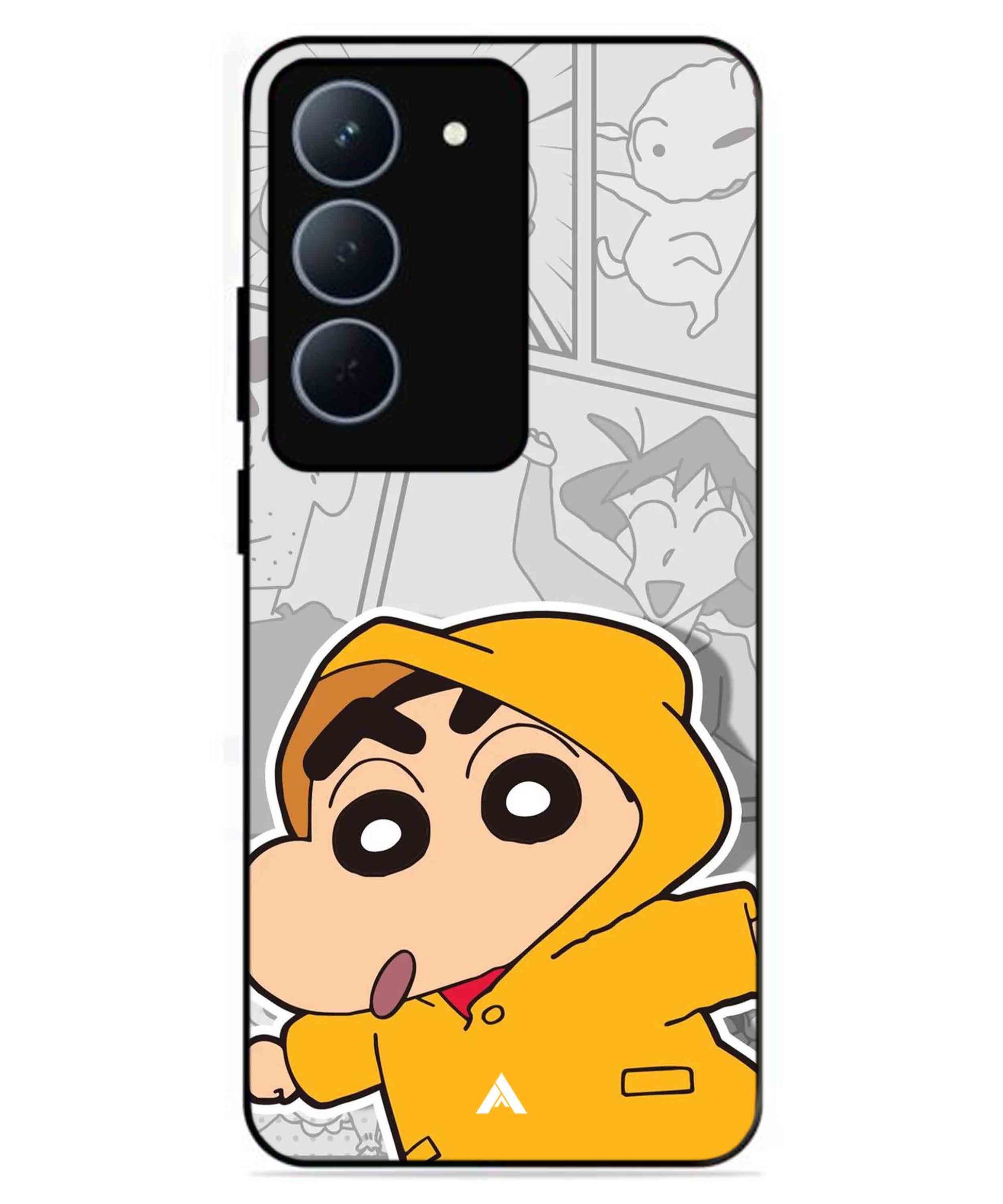 Shinchan Raincoat Metal Back Cover Phone Case for Realme P3X