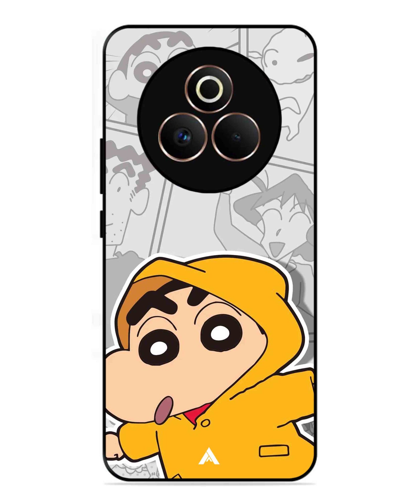 Shinchan Raincoat Metal Back Cover Phone Case for Realme P3 Pro