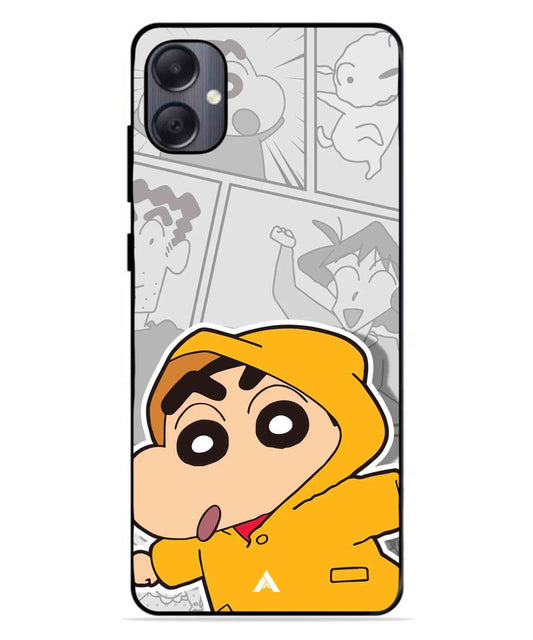 Shinchan Raincoat Metal Back Cover Phone Case for Samsung Galaxy A05