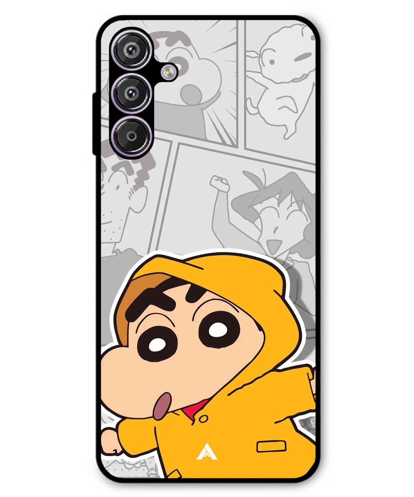 Shinchan Raincoat Metal Back Cover Phone Case for Samsung Galaxy A13 5G