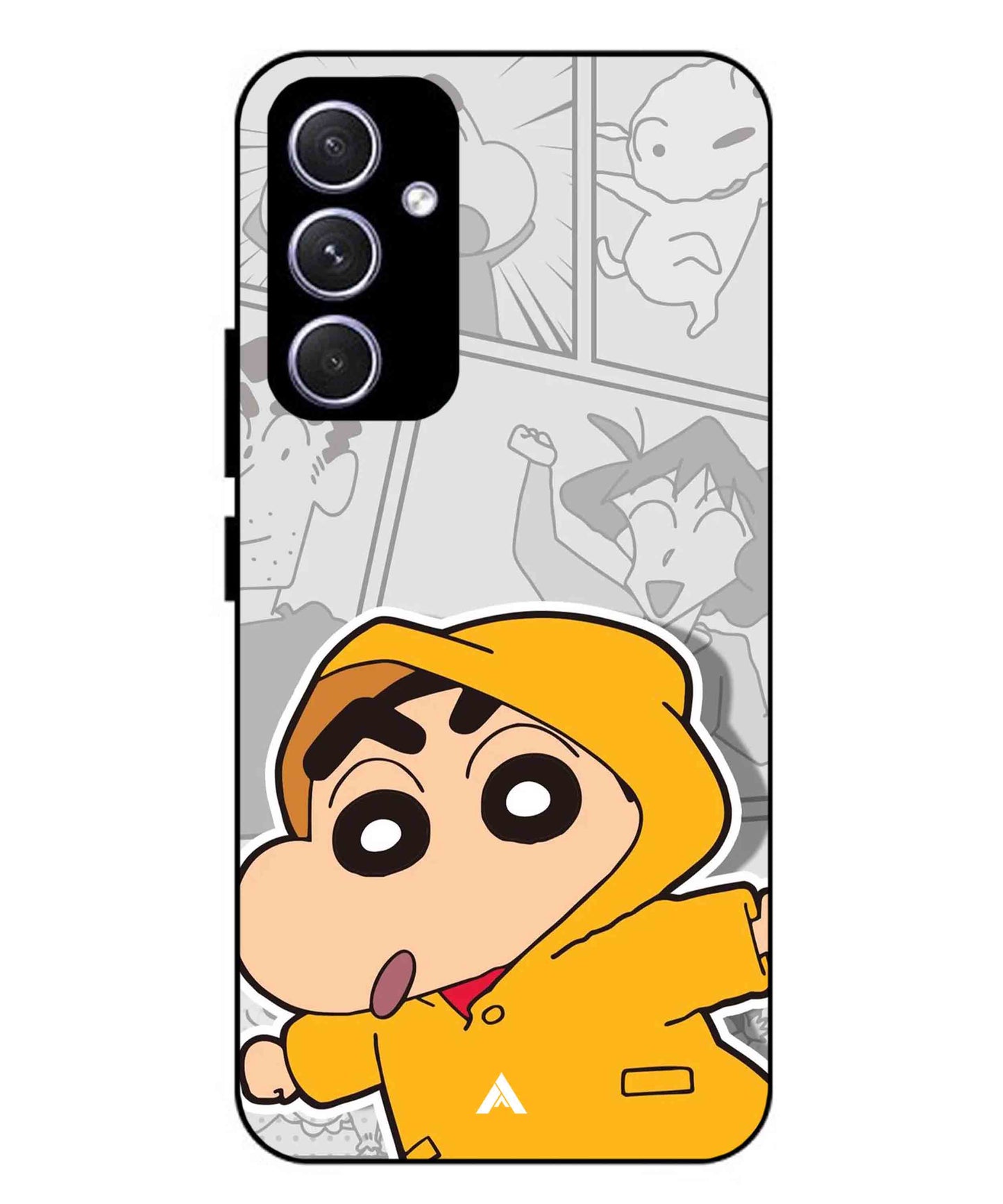 Shinchan Raincoat Metal Back Cover Phone Case for Samsung Galaxy A54