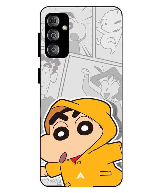 Shinchan Raincoat Metal Back Cover Phone Case for Samsung Galaxy F23