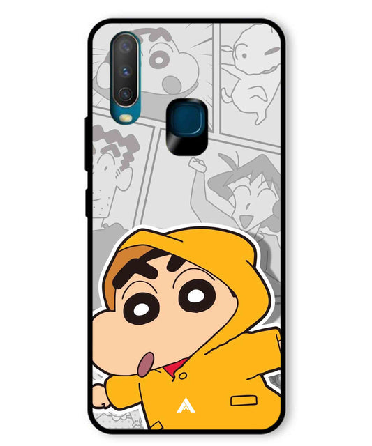 Shinchan Raincoat Metal Back Cover Phone Case for Vivo U10