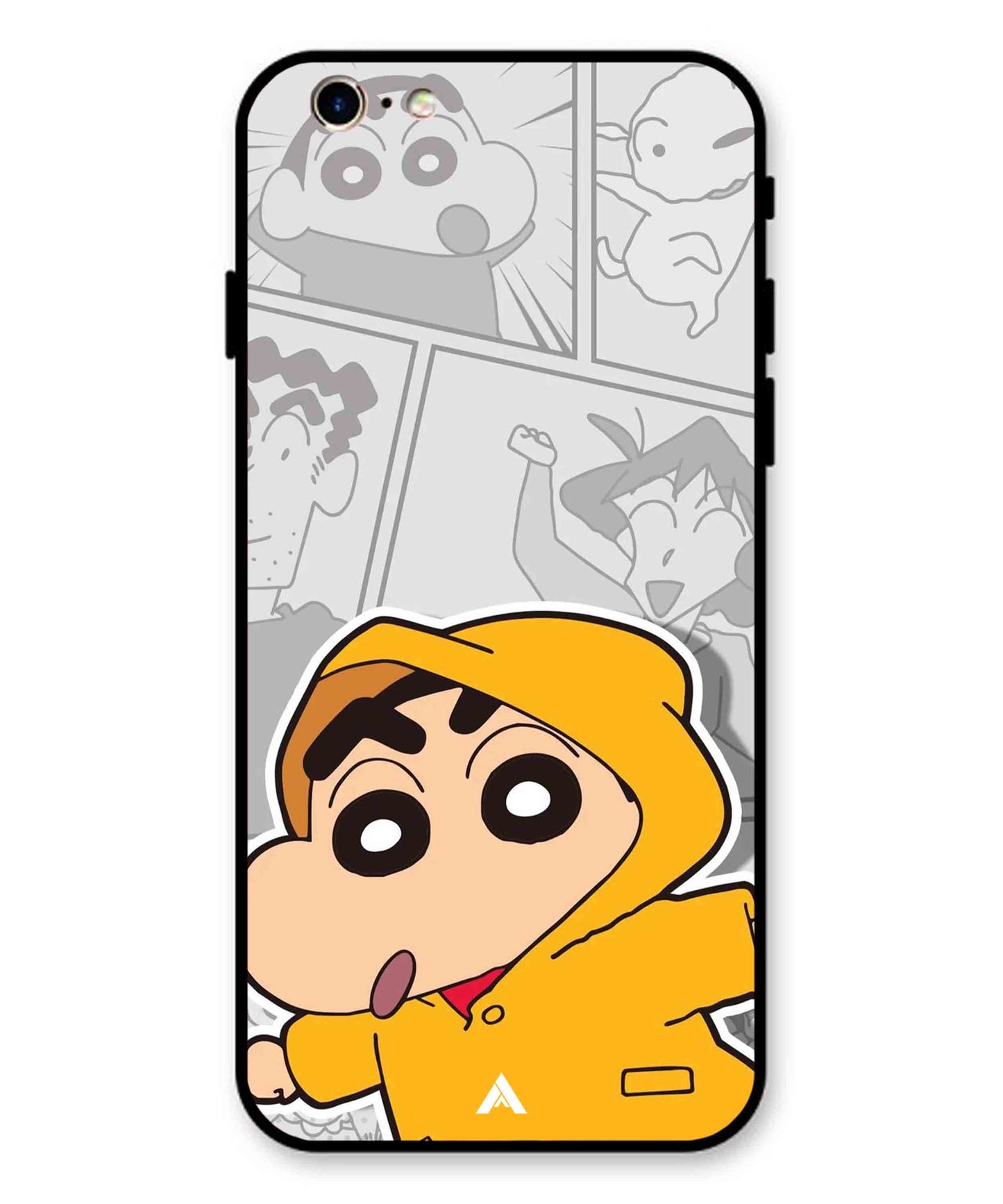 Shinchan Raincoat Metal Back Cover Phone Case for iPhone 11